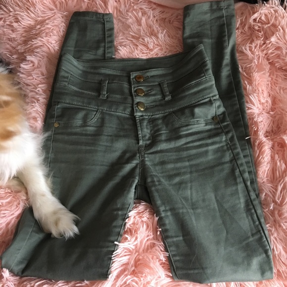 Olive/Army green skinny jeans - Picture 3 of 5